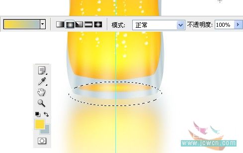 PS绘制橙汁玻璃杯