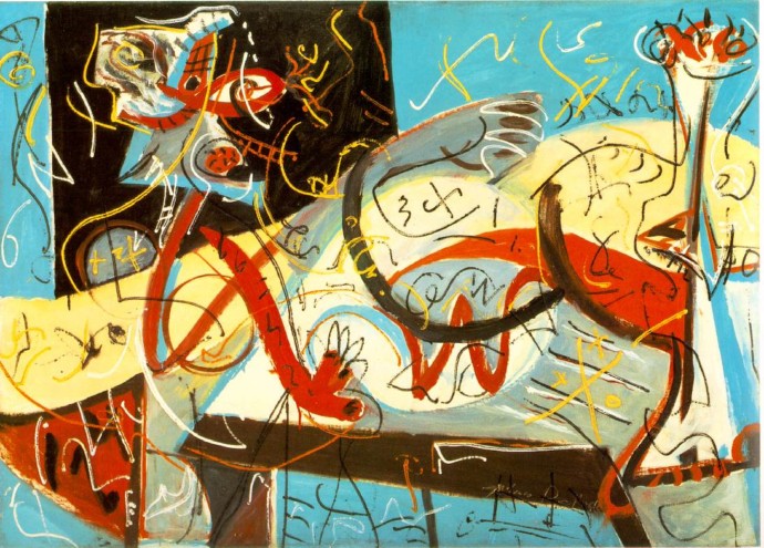 美国抽象表现主义画家杰克森·波洛克(J.Jackson Pollock)