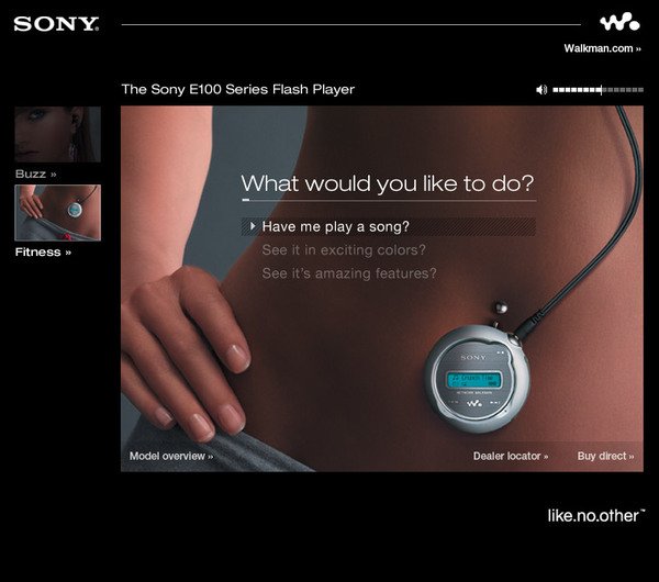 Sony  Walkman WEB界面设计欣赏