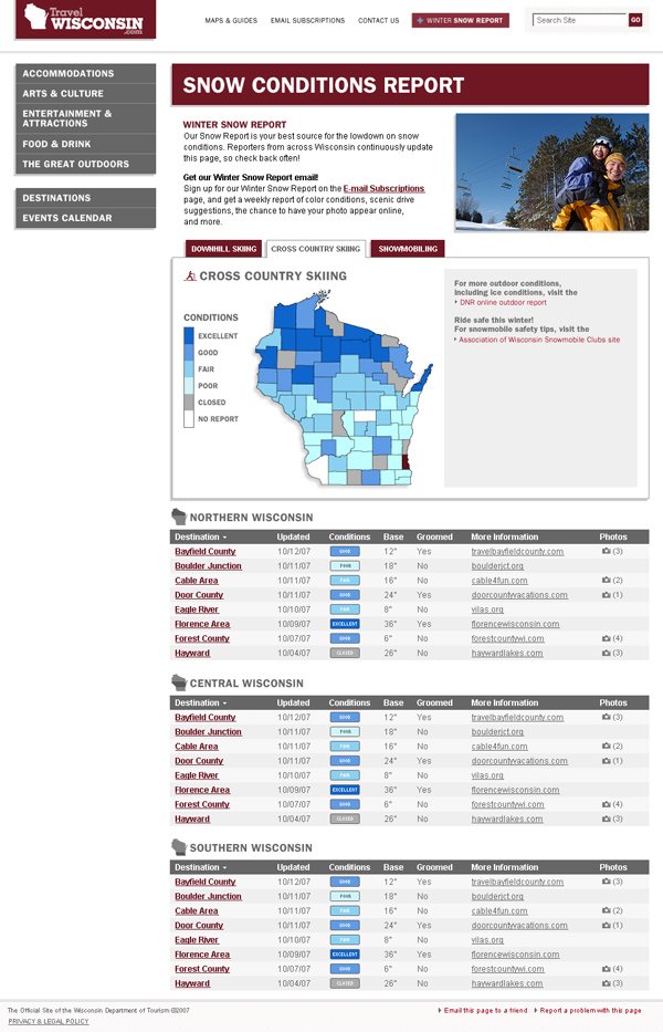 Wisconsin旅游网站欣赏