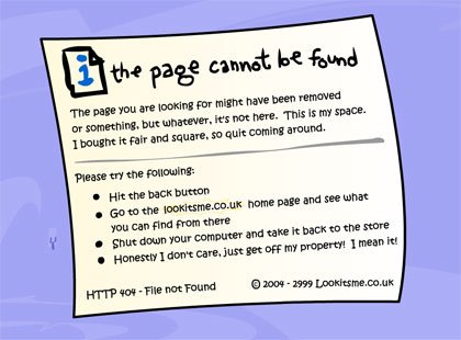 70个创意404错误页面欣赏