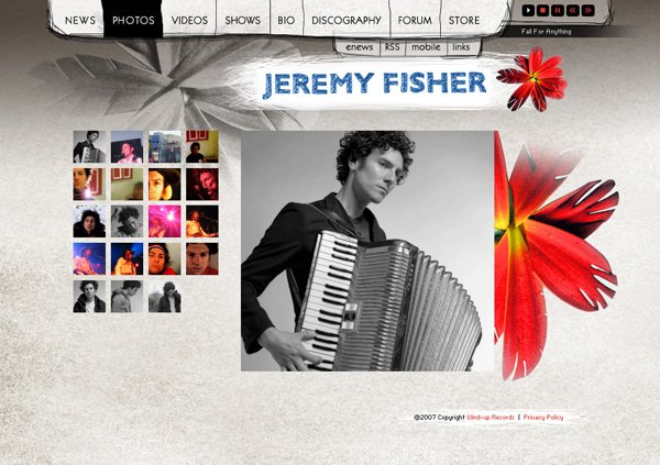 歌手jeremy fisher个人网站欣赏