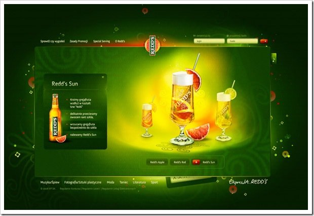 国外饮料和酒品牌平面及网页设计