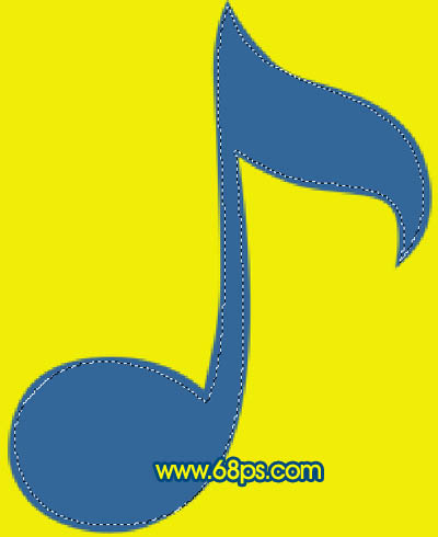 Photoshop制作一个漂亮的水晶音符图标