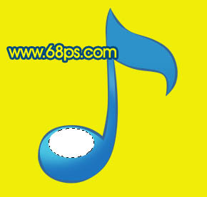 Photoshop制作一个漂亮的水晶音符图标