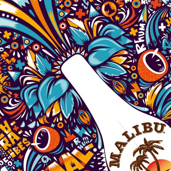 Malibu Rum朗姆酒包装设计