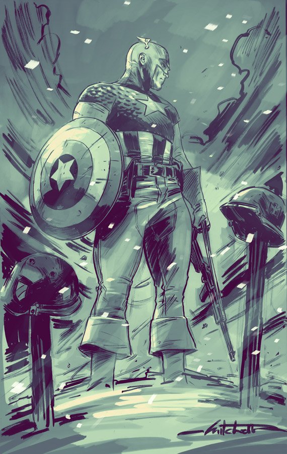 卡通漫画欣赏：漫画英雄人物Captain America