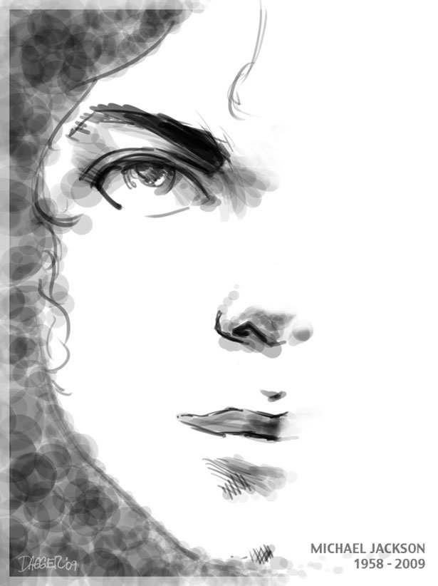 纪念流行音乐之王:迈克尔·杰克逊(Michael&nbsp;Jackson)艺术插画欣赏