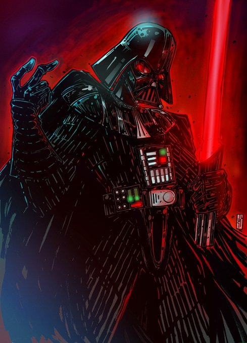 机械战将：Darth Vader插画作品