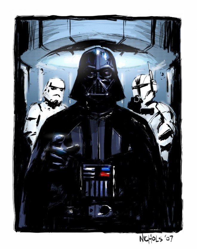 机械战将：Darth Vader插画作品