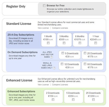 50例网页价格表单的设计欣赏