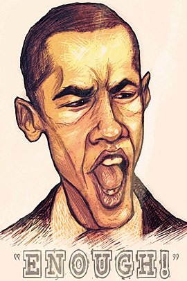 有趣的名人插画:美国总统奥巴马