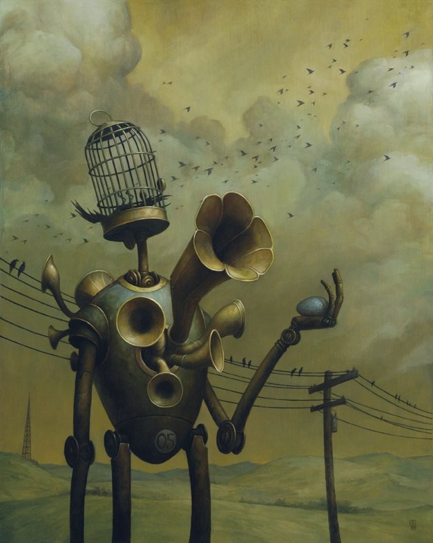 Brian Despain个性的机器人插画