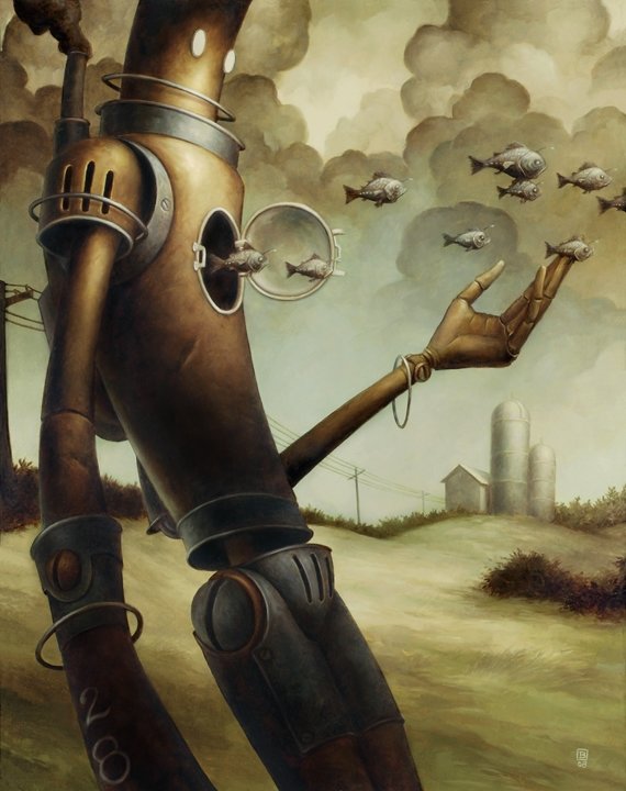 Brian Despain个性的机器人插画