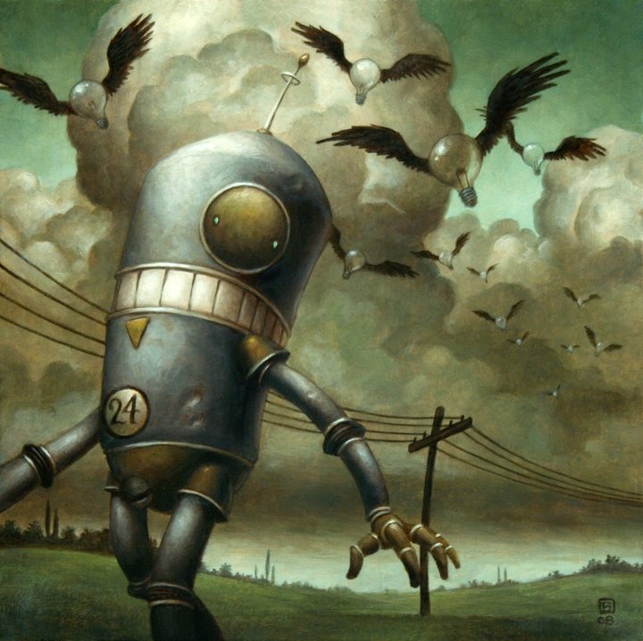 Brian Despain个性的机器人插画