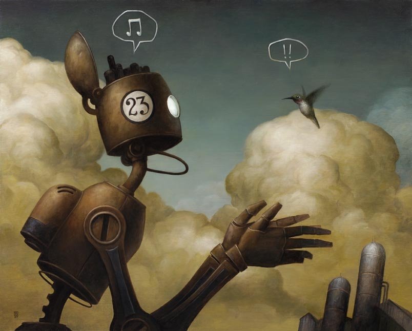 Brian Despain个性的机器人插画