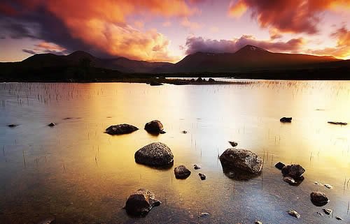 UK - Scotland - Sunset over Rannoch Moor