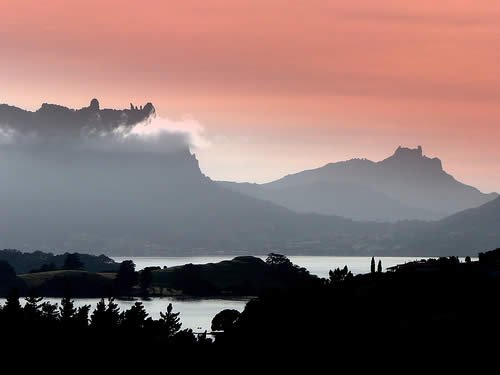 Mt Manaia in cloud