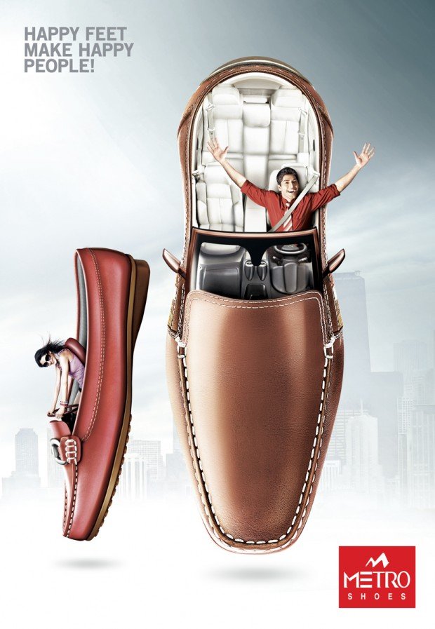 Metro皮鞋创意广告