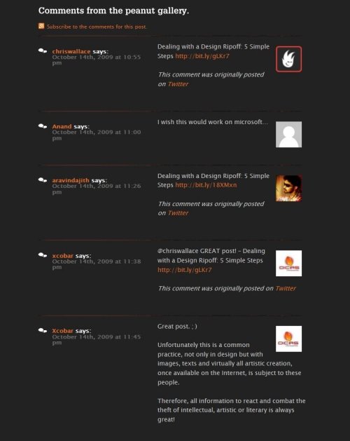 25个优秀博客评论界面设计