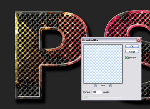 photoshop中制作锈蚀文字效果