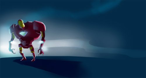 英雄漫画人物:钢铁侠插画作品欣赏