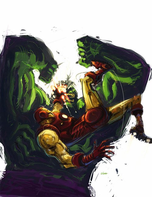 英雄漫画人物:钢铁侠插画作品欣赏