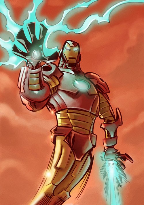 英雄漫画人物:钢铁侠插画作品欣赏