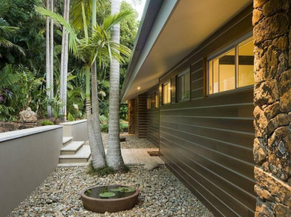 棕榈树和游泳池: 完美的度假别墅设计
