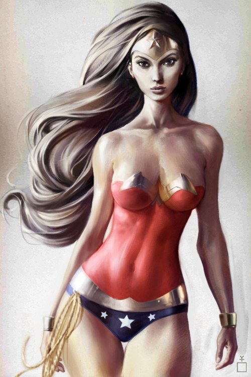 漫画英雄插画欣赏：神奇女侠 Wonder Woman