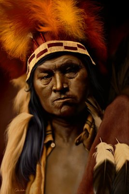 Wendelin印第安人肖像插画欣赏