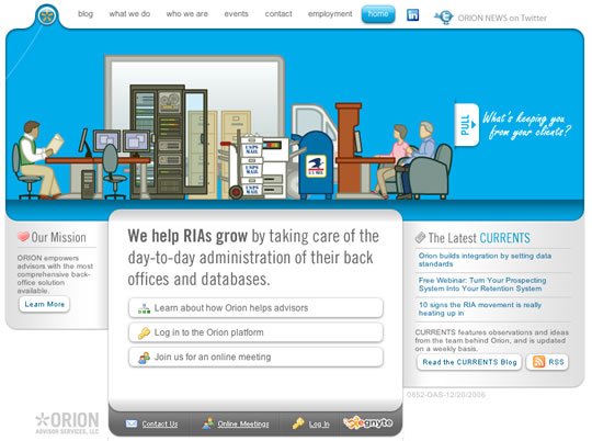 55个漂亮的蓝色网站设计