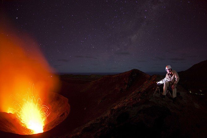 漂亮的火山喷发照片