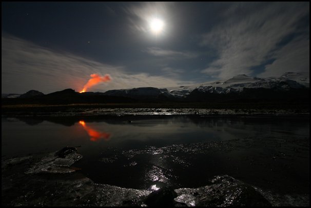 漂亮的火山喷发照片