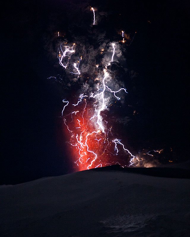 漂亮的火山喷发照片