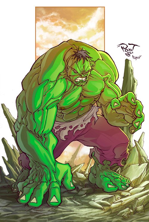 动漫人物：绿巨人Hulk 插画欣赏