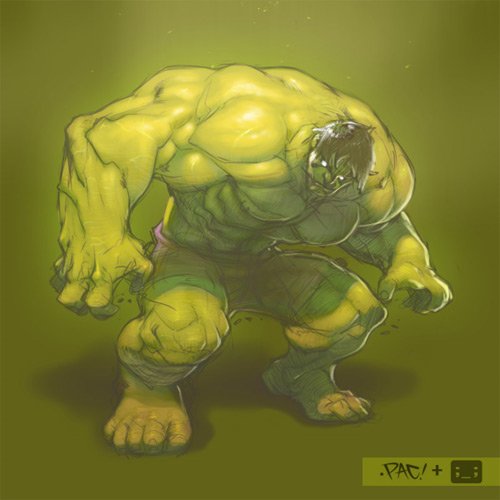 动漫人物：绿巨人Hulk 插画欣赏