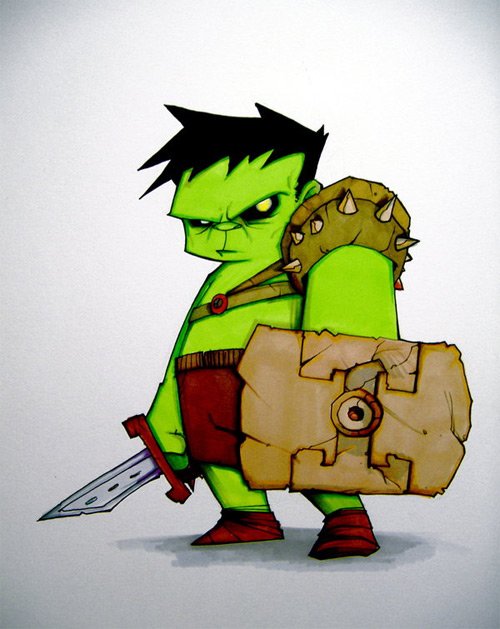 动漫人物：绿巨人Hulk 插画欣赏