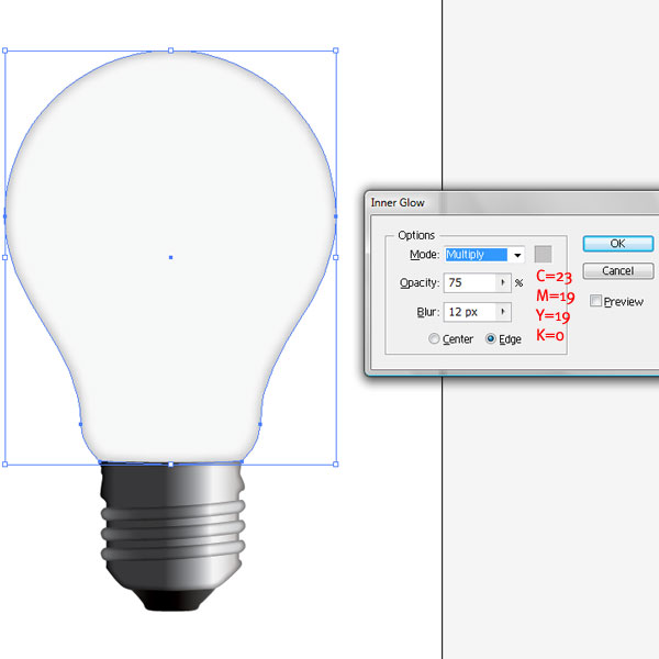 Illustrator鼠绘:有钨丝的矢量白炽灯泡