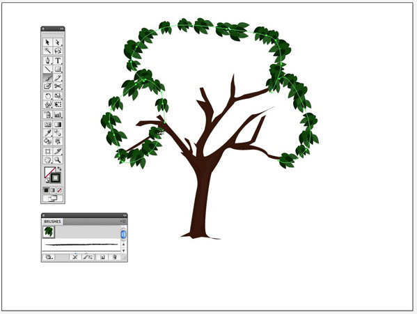 Illustrator CS4鼠绘教程:卡通绿叶子大树