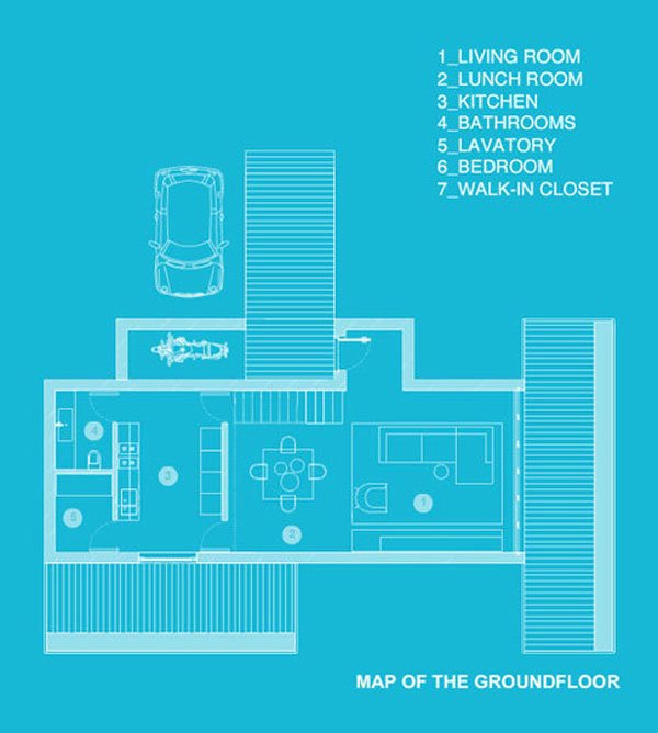 国外一套80m² Loft户型的合理空间利用