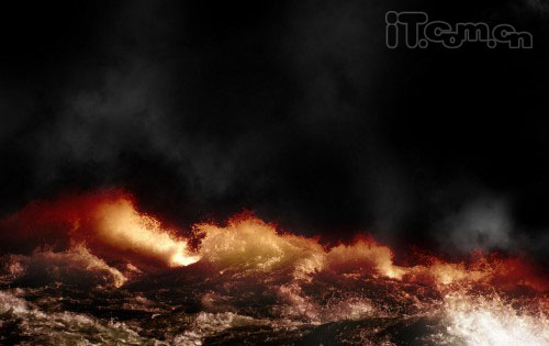 Photoshop制作神秘的海洋文字特效