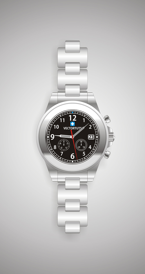 CorelDraw创建一个钢制手表