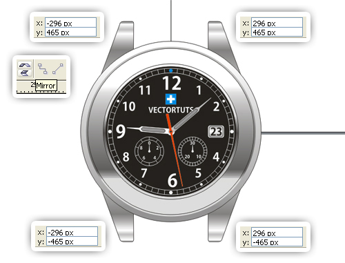 CorelDraw创建一个钢制手表