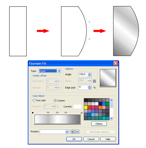 CorelDraw创建一个钢制手表