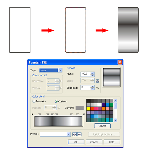 CorelDraw创建一个钢制手表