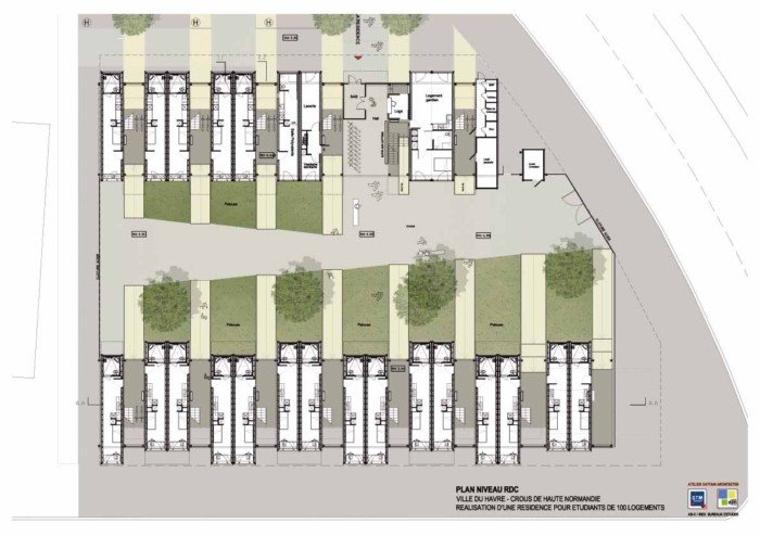 法国旧集装箱改造成住宅:Cité A Docks学生公寓