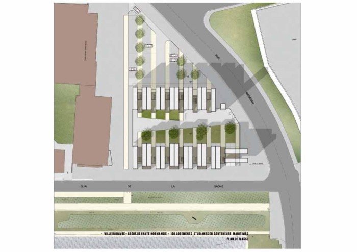 法国旧集装箱改造成住宅:Cité A Docks学生公寓