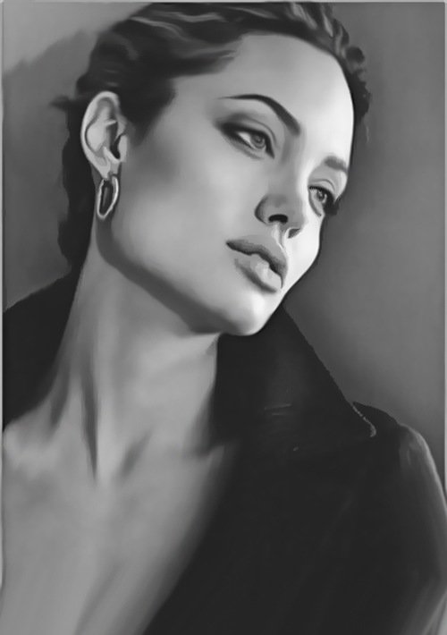 明星肖像插画：Angelina Jolie 