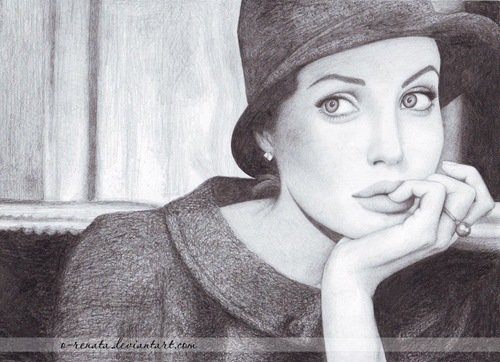 明星肖像插画：Angelina Jolie 